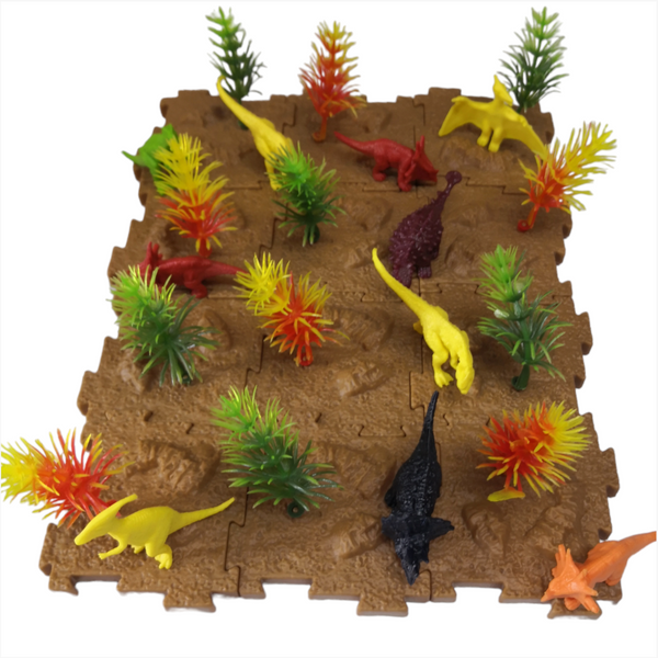 Caja Parque Jurasico Dinosaurios Paradise set 89 pzs