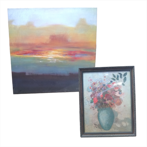 Lote Pinturas Cuadros De Arte Oleo Abstractos