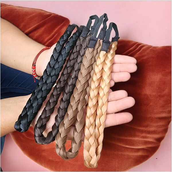 12 Pack Diademas De Cabello Tipo Trenza Natural Resorte.