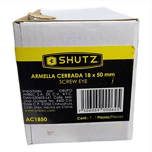Aldaba Redonda 20x60mm caja 50 pz