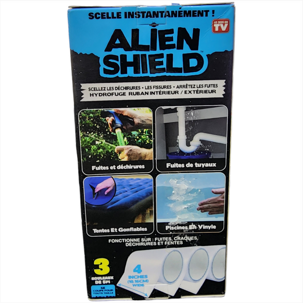 Cinta  transparente impermeable Alien Shield  para rasgaduras 3pzs