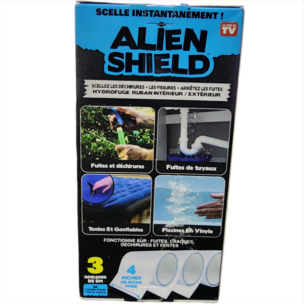 Cinta  transparente impermeable Alien Shield  para rasgaduras 3pzs