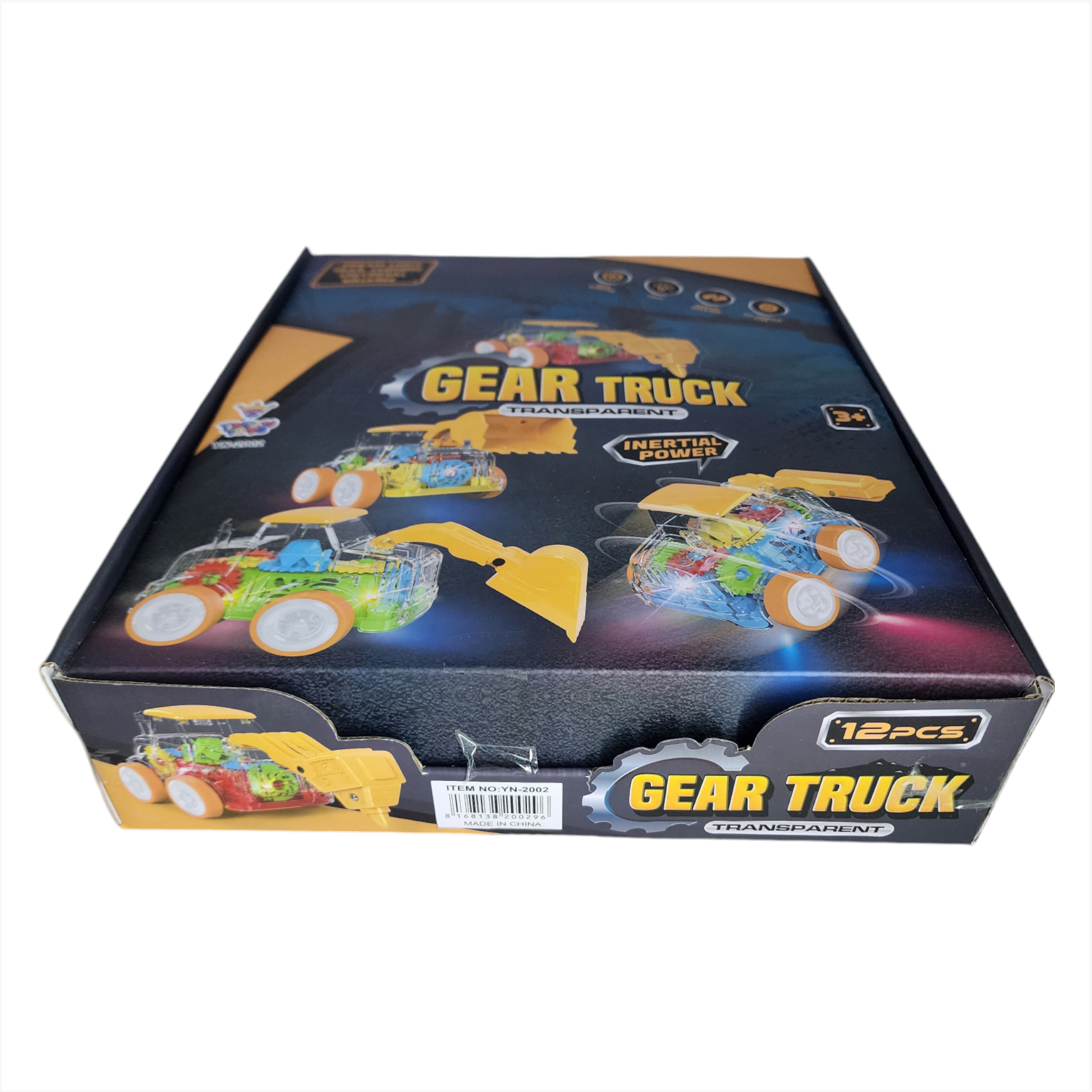 Coche de friccion caja 12pz gear transparent