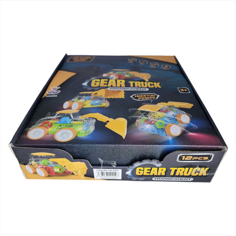 Coche de friccion caja 12pz gear transparent