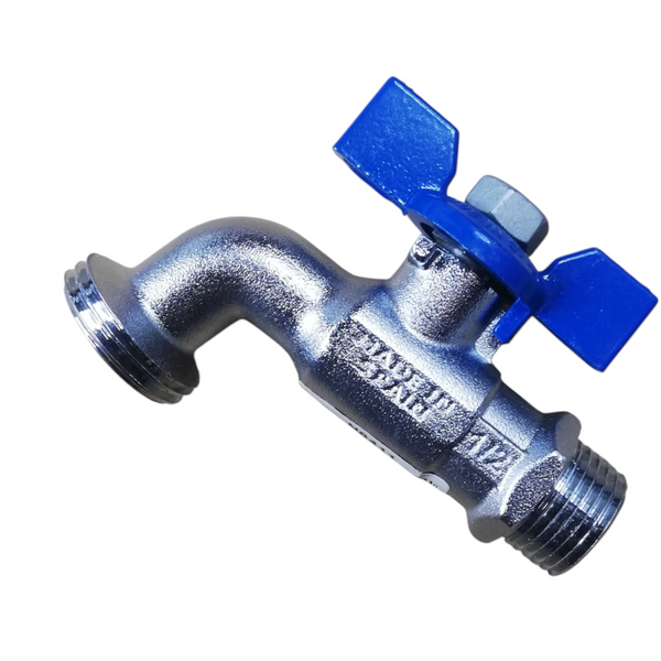 pack 2 llave de nariz para mangera de 1/2 de laton Cromado