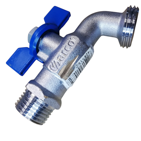 pack 2 llave de nariz para mangera de 1/2 de laton Cromado