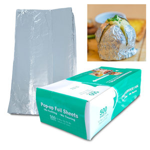 500 hojas de papel aluminio precortadas 30x27cm