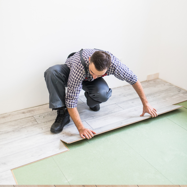 Pack 1 m caja piso laminado 15 pzs 3.297m2 4mm con 1mm eva bajoalfombra