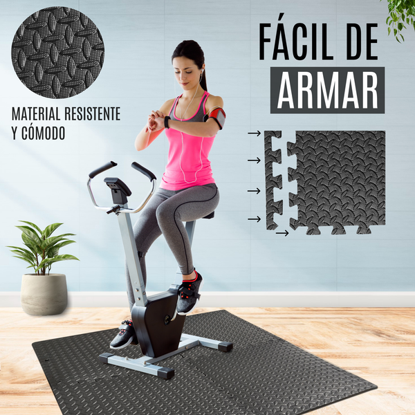 Tapete de piso Foamy Resistente Gym Ejercicio 8 piezas 10mm