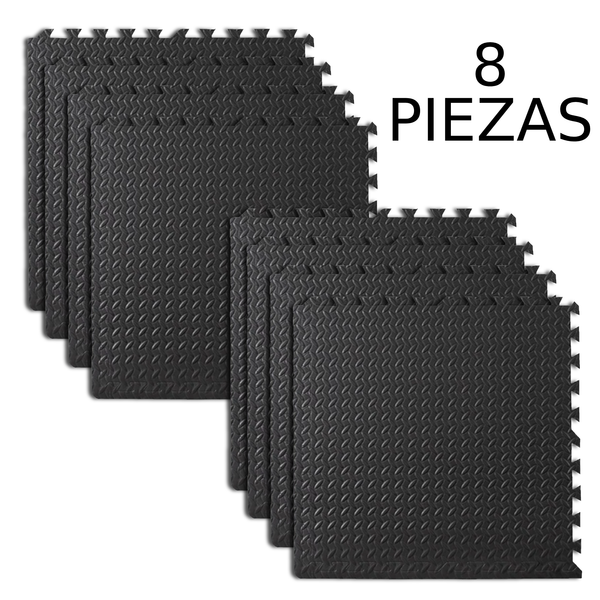 Tapete de piso Foamy Resistente Gym Ejercicio 8 piezas 10mm