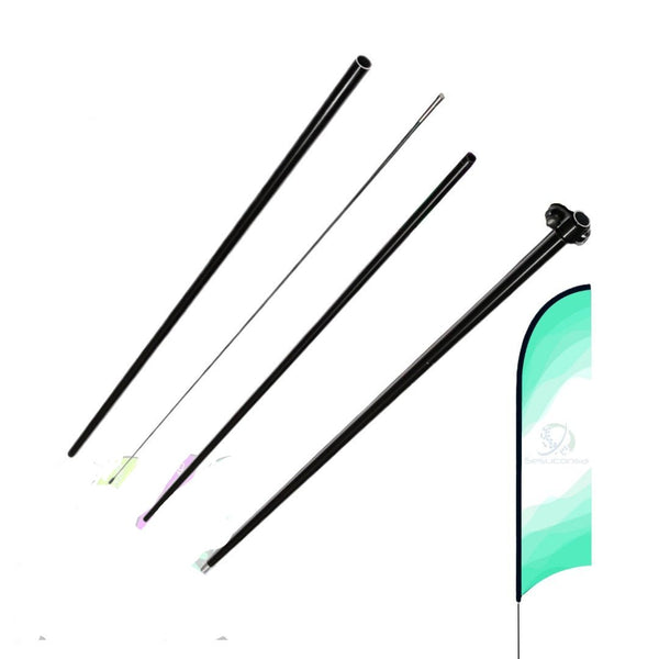 1 Asta De Bandera 4.5m Flag Banner Feather Flag Pole