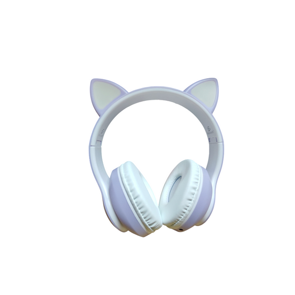 Diadema Gato Bluetooth Auriculares Colorido Led Luminoso