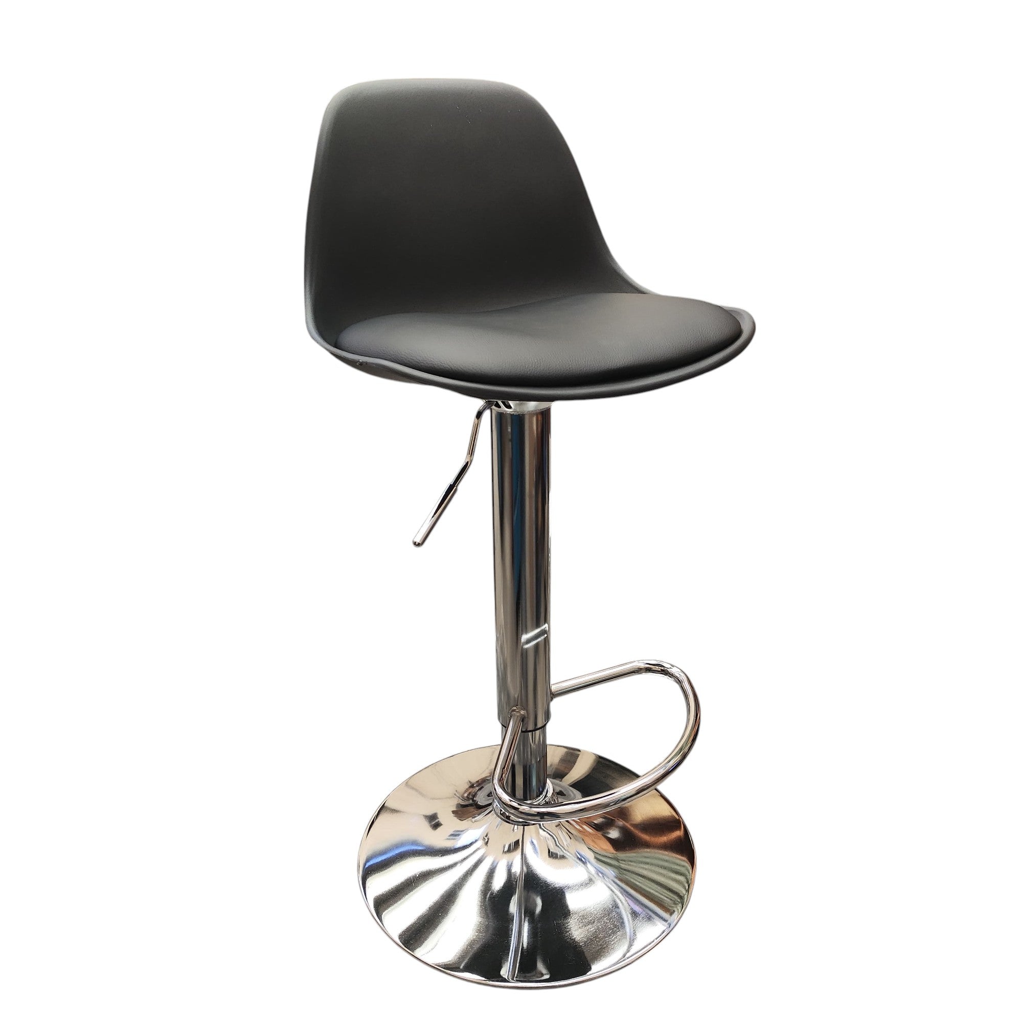 Silla bar Alta Para Barra Cocina Regulable Cromada Plástico