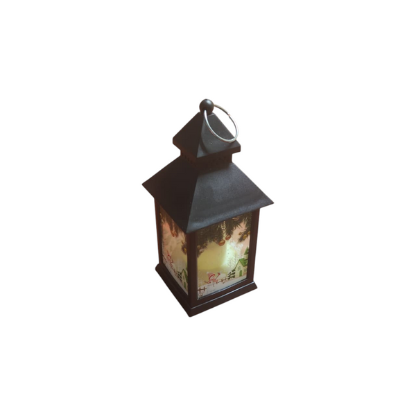 Pack 2 farol decorativo navidad con luz led