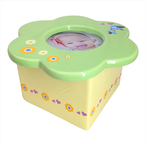 Caja Musical Niños alhajero Porta Retrato 13cms Tiny Tillia