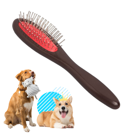 Carda Cepillo Madera para Mascotas Limpieza Grooming Brush