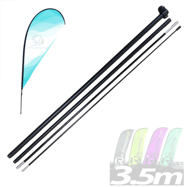 1 Asta De Bandera 3.5m Flag Banner Feather Flag Pole