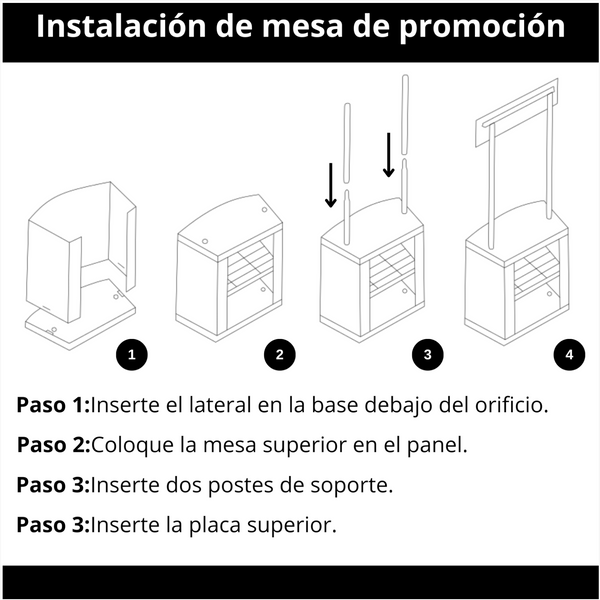 1.1 Demo stand Modulo Portatil Plastico PVC Sin Publicidad