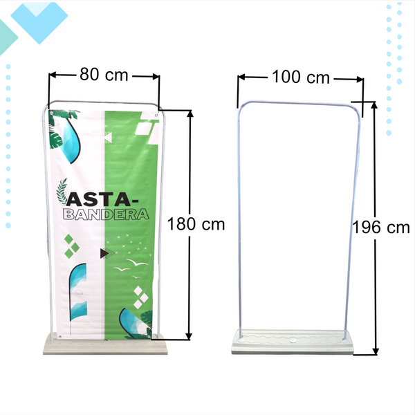 1.1 Porta Publicidad Banner Exterior Con Base Contrapeso De Agua