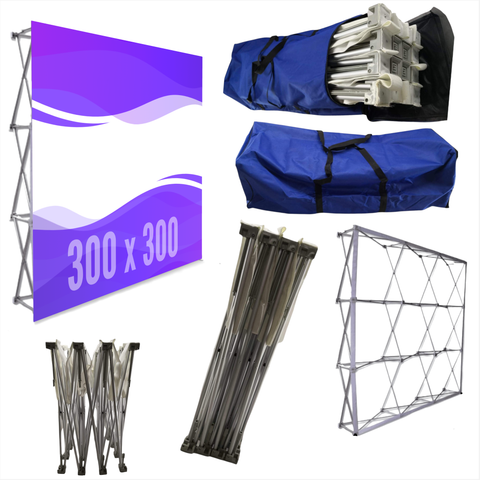 1.1 Muro Publicitario Pared Grafica Reforzado Velctro Wall Banner 3x3