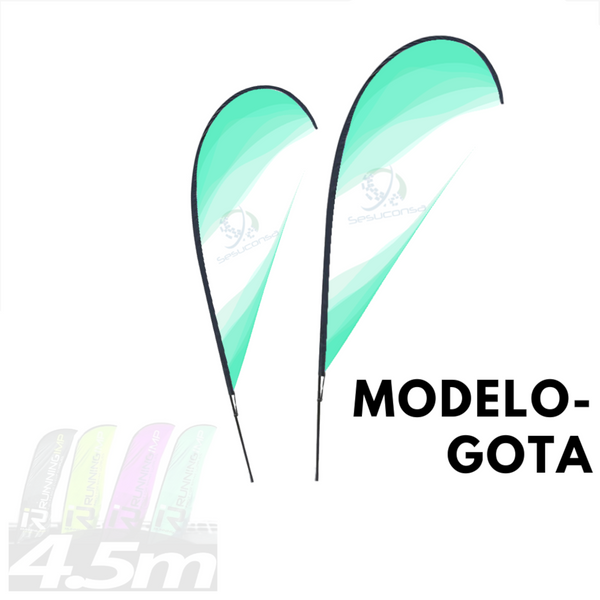 1 Asta De Bandera 4.5m Flag Banner Feather Flag Pole
