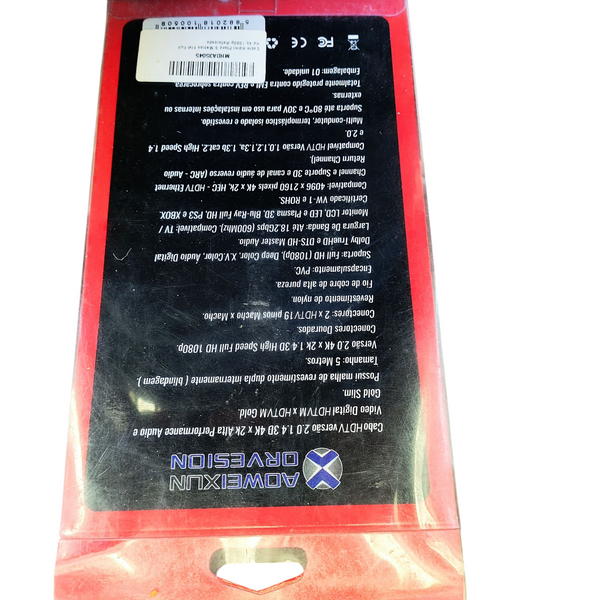 cable hdmi plano 5 metros reforzado full hd 4k