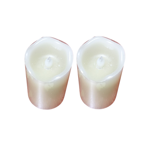 Pack 2 Vela luz led decorativa de plastico 7.5cm I/E