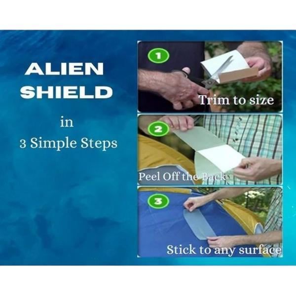 Cinta  transparente impermeable Alien Shield  para rasgaduras 3pzs