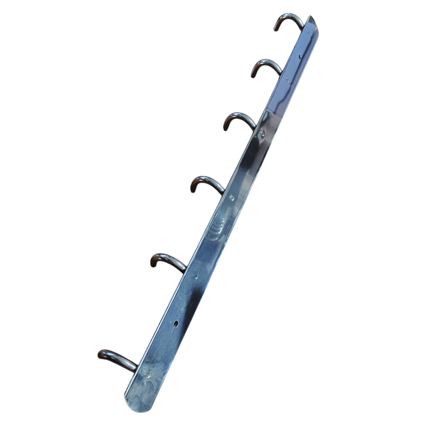 Percheros de acero inoxidable 6 ganchos pared 2 pzs