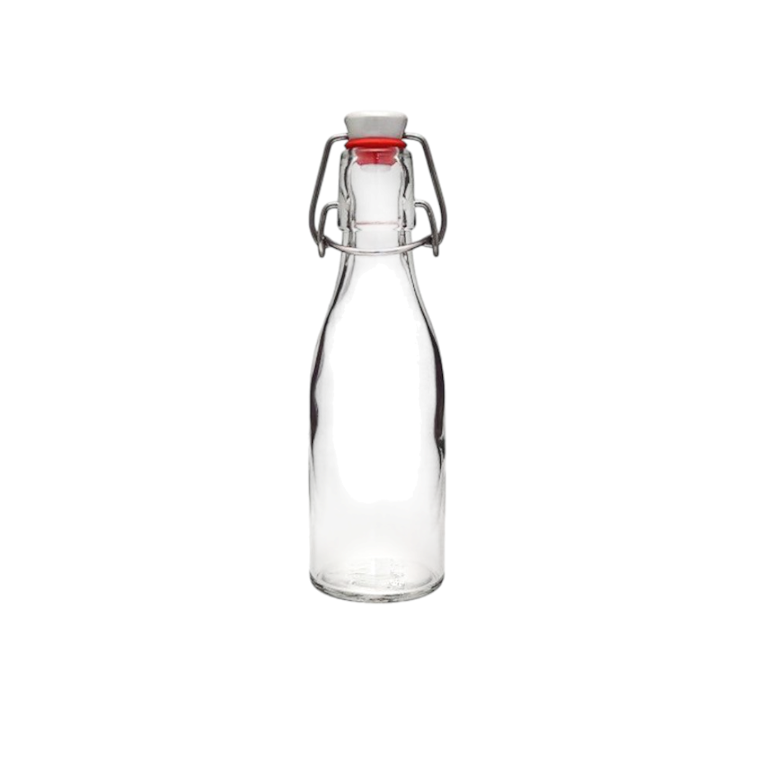 1 Botella De Vidrio + Tapón Mecanico 250ml