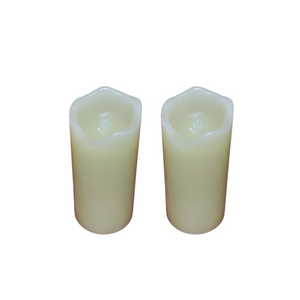 Pack 2 Vela luz led decorativa de plastico 10cm I/E