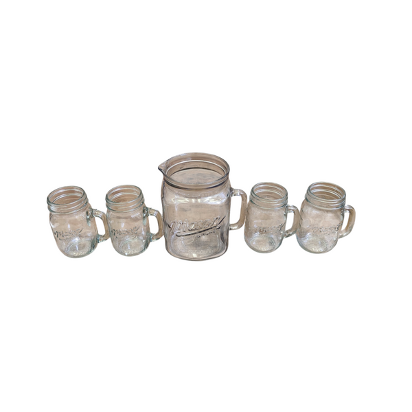 Set Jarra de Vidrio y Vasos Transparente duradero resistente