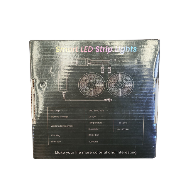 Tiras de led rgb wifi inteligente alexa y google 20m