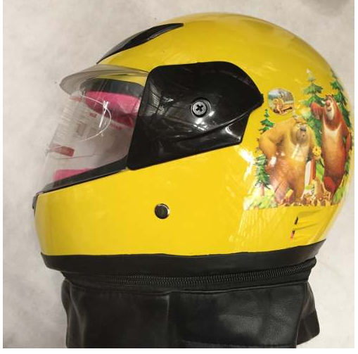 Casco De Moto Infantil Colores Visor Tapa Seguridad Niños