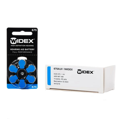 Bateria Pila Auditiva Widex 1.4v Caja 60 Piezas Modelo 675