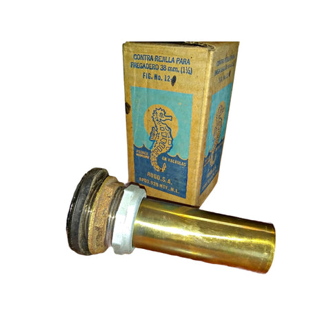 CONTRA REJILLA FREGADERO CESPOL COCINA BRONCE RUGO 38 MM