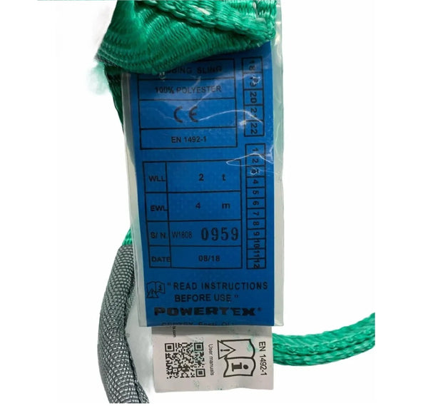 Eslinga Plana Powertex 4 M X 6 Cm W1806 Verde