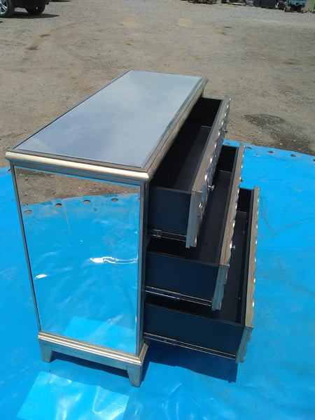 Cajonera Vintage Con Espejo Cristal Homelegance