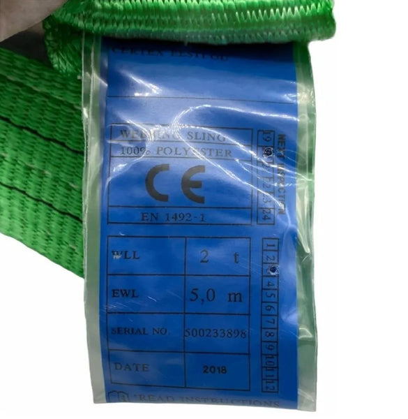 Eslinga Plana Powertex 5 M X 6 Cm Verde