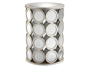 Mueble Mesa Centro Tambor Circular Con Espejo Stein World