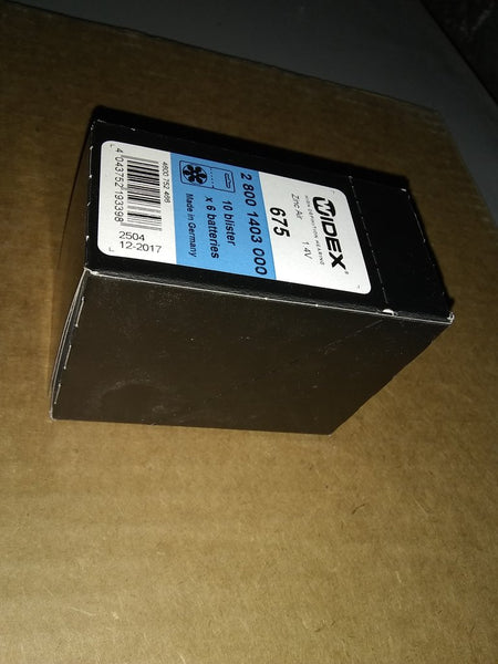 Bateria Pila Auditiva Widex 1.4v Caja 60 Piezas Modelo 675