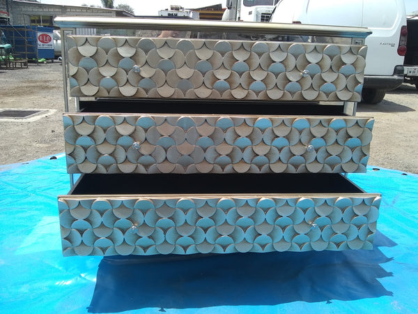Cajonera Vintage Con Espejo Cristal Homelegance