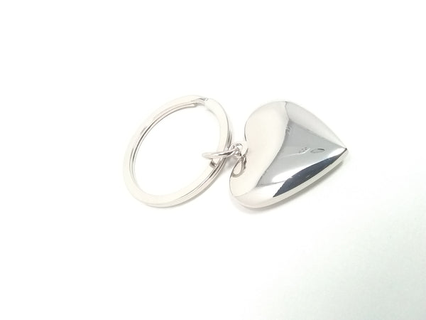 Llavero Metálico Corazón Regalo 3x2.5cms metal cromado