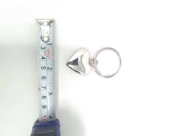 Llavero Metálico Corazón Regalo 3x2.5cms metal cromado