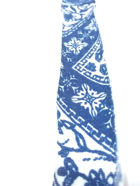 Rollo Cinta Elastica Decorativa 1 ½ Azul Con Estampado 100yd
