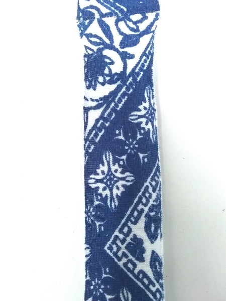 Rollo Cinta Elastica Decorativa 1 ½ Azul Con Estampado 100yd