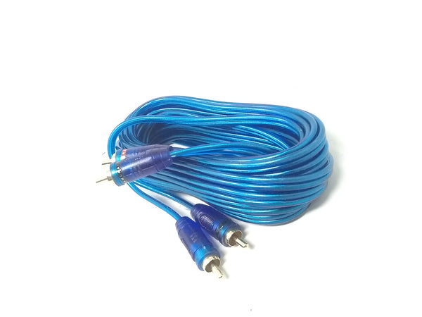 Cable RCA interconexión audio blindado en espiral de 2 canales