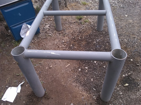 Base De Mesa Metalica Acabado Gris