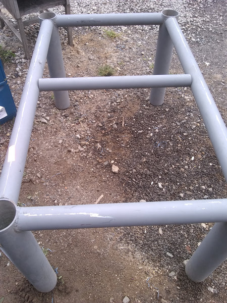 Base De Mesa Metalica Acabado Gris