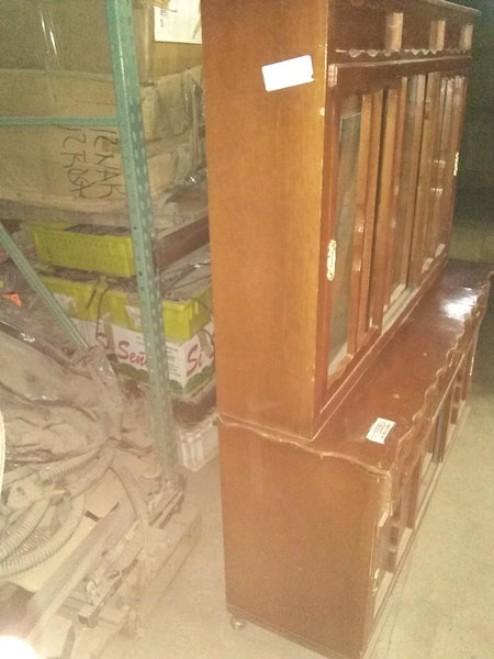 Mueble De Madera Alacena Vitrina Vidrio Aparador 2 Piezas